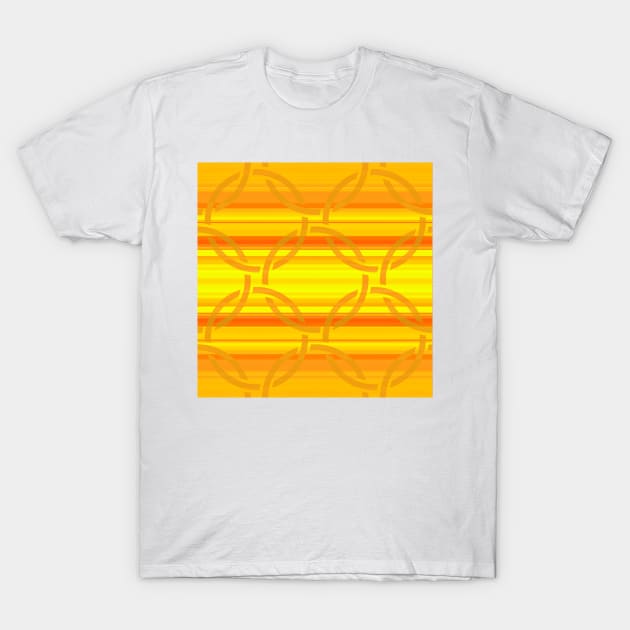 Mellow Yellow Lattice over Lines T-Shirt by DANAROPER